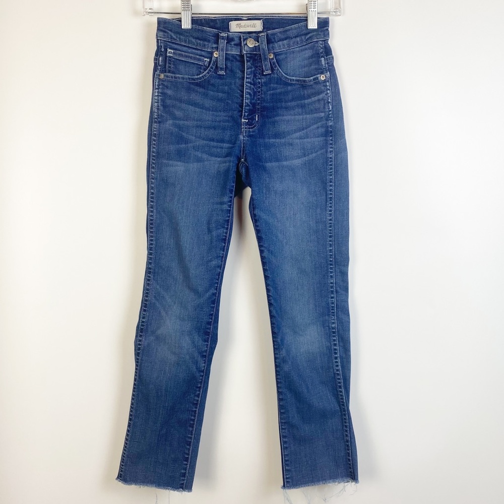 MADEWELL SLIM STRAIGHT JEANS RAW CUFF SIZE 23